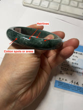 Load image into Gallery viewer, 57.6mm Certified type A 100% Natural oily dark green (老油青)Jadeite bangle PA226-9010
