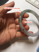 Load image into Gallery viewer, 58.8mm certified Type A 100% Natural light purple white brown with brown floating flowers round cut Jadeite Jade bangle PC161-4081
