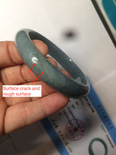 Load image into Gallery viewer, 59mm Certified Type A 100% Natural light blue/gray Guatemala Jadeite bangle Y134-6420

