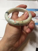 Load image into Gallery viewer, 58mm certified 100% natural Type A light green white jadeite bangle PD153-6312
