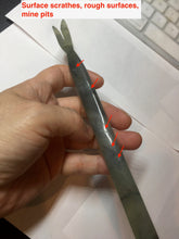 Load image into Gallery viewer, 24cm 100% Natural light green black Xiu Jade Serpentine vantage fish square style hairpin AW22
