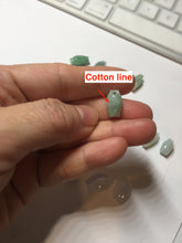 Load image into Gallery viewer, Type A 100% Natural icy watery light sunny green/white/purple jadeite Jade magnolia buds Pendant BF153
