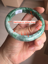 Load image into Gallery viewer, 57.5mm Certified Type A 100% Natural Sunny Green, Deep Forest Green, Gray &amp; Black Jadeite Jade Bangle AZ159-4038
