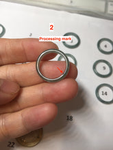 Load image into Gallery viewer, 15.5mm size 4 3/4 100% natural type A icy watery green/blue icy watery Guatemala jadeite jade band ring group PE126
