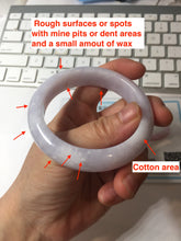 Load image into Gallery viewer, 54.5mm certified 100% Natural type A light purple white Jadeite Jade bangle PC250-0353
