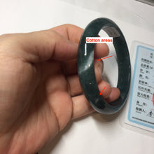 Load image into Gallery viewer, 61mm Certified Type A 100% Natural dark green/blue/gray/black Guatemala Jadeite bangle PJ147-1484
