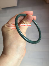 Load image into Gallery viewer, 59mm Certified Type A 100% Natural dark green/blue/gray Guatemala slim round cut Jadeite bangle PA150-8854
