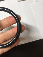Load image into Gallery viewer, 51.5mm Certified Type A 100% Natural dark green/black/gray Guatemala slim round cut Jadeite bangle GL30-30-0452
