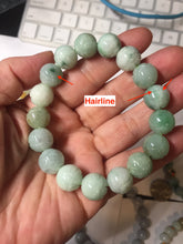 Load image into Gallery viewer, Size 52-60mm 100% natural type A green/yellow/brown/purple jadeite jade beads bracelet group BL134
