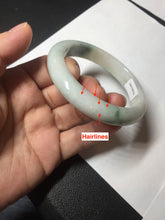 Load image into Gallery viewer, 54.5mm Certified 100% natural Type A sunny green/white jadeite jade bangle BM31-0361
