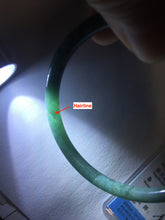 Load image into Gallery viewer, 58.4mm Certified Type A 100% Natural dark green/blue/gray/black Guatemala Jadeite bangle AZ169-3456
