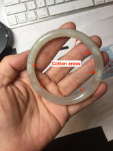Load image into Gallery viewer, 56.3mm Certified 100% Natural Pale Lotus Pink (淡藕粉) &amp; Gray Round-Cut Nephrite Jade Bangle HN145-3372
