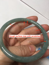 Load image into Gallery viewer, 58.5mm Certified Type A 100% Natural light green/blue/gray Guatemala slim round cut Jadeite bangle PD75-8151
