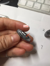 Load image into Gallery viewer, 100% Natural black/white WuJi(乌鸡) jadeite jade Olives shape dzi bead(heaven's bead 天珠) Pendant bracelet group PF49
