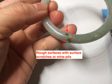 Load image into Gallery viewer, 54.2mm Certified Type A 100% Natural light green/purple/gray round cut Jadeite bangle J146-3897
