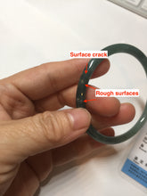 Load image into Gallery viewer, 56.5mm Certified Type A 100% Natural icy watery green/blue/black/gray slim round cut Guatemala Jadeite bangle PC67-7027
