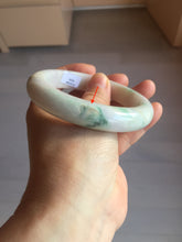 Load image into Gallery viewer, 60.5mm 100% Natural type A sunny green purple white Jadeite Jade bangle PE44-5509

