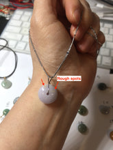 Load image into Gallery viewer, 9.9-15mm Type A 100% Natural light green yellow brown purple Jadeite Safety Guardian Button abacus bead donuts pendant PF73 Add on item
