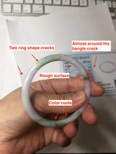 Load image into Gallery viewer, 卖了 54mm Certified Type A 100% Natural purple green slim round cut Jadeite Jade bangle AZ183-0512
