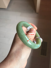 Load image into Gallery viewer, 55.5mm certified 100% Natural green/yellow super oily nephrite Jade bangle HE17-8450
