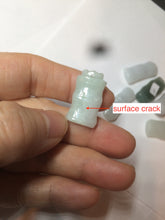 Load image into Gallery viewer, 100% Natural type A green/white/purple Jadeite Jade bamboo pendant group AC81

