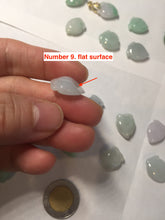 Load image into Gallery viewer, Type A 100% Natural icy watery sunny green/purple/white Jadeite Jade Peach Pendant group PA137
