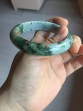 Load image into Gallery viewer, 50.4mm Certified 100% natural Type A sunny green dark green/gray/black oval jadeite jade bangle PD133-6294
