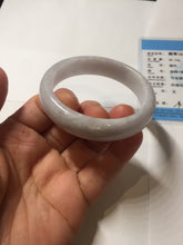 Load image into Gallery viewer, 51.5mm certified 100% Natural type A light purple white Jadeite Jade bangle PA245-4673
