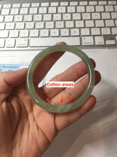 Load image into Gallery viewer, 55.8mm Certified 100% Natural light green gray black Nephrite Bangle HN146-6936
