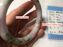 Load image into Gallery viewer, 58.8mm Certified Type A 100% Natural light green/sunny green/brown/black/purple(Rocky Mountain Dusk) chubby round cut Jadeite bangle PD90-1101
