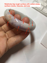 Load image into Gallery viewer, 50mm certified Type A 100% Natural light green purple yellow(FU LU SHOU) oval Jadeite Jade bangle BQ54-8192(Etsy listed))
