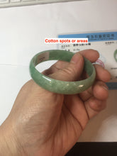Load image into Gallery viewer, 52.5mm certified natural 100% natural Type A sunny green thin jadeite jade bangle E136-0937
