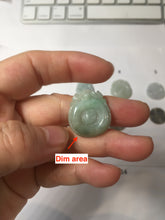 Load image into Gallery viewer, 100% Natural Type A Light Green Gray Jadeite Jade Lucky Fortune Seashell (福贝) Pendant Group PH235
