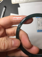 Load image into Gallery viewer, 58mm Certified Type A 100% Natural dark green/blue/gray/black gradient Guatemala slim round cut Jadeite bangle PE88-5516
