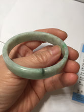 Load image into Gallery viewer, 51.7mm Certified type A 100% Natural sunny green light green with green flying flowers square Jadeite Jade bangle PA257-6942

