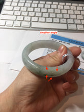 Load image into Gallery viewer, 53.2mm Certified Type A 100% Natural light green purple white Jadeite bangle PB291-3362
