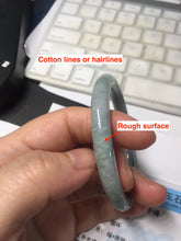 Load image into Gallery viewer, 54.5mm Certified Type A 100% Natural green round cut jadeite Jade bangle PJ36-0285
