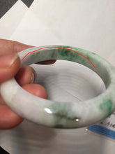 Load image into Gallery viewer, 60.6mm certified 100% Natural sunny green/white/purple/brown Jadeite Jade bangle AZ165-4034
