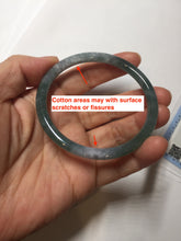 Load image into Gallery viewer, 56.3mm Certified Type A 100% Natural dark green/blue/gray with Guatemala slim round cut Jadeite bangle BG202-8832
