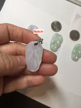Load image into Gallery viewer, 100% natural type A  sunny green white purple jadeite jade leaf pendant group PB46
