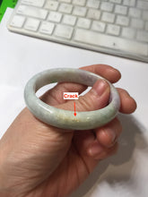 Load image into Gallery viewer, 52.2mm certified 100% natural type A white sunny green yellow purple(FU LU SHOU) oval jadeite bangle PH168-5800
