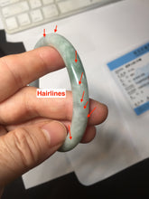 Load image into Gallery viewer, 54.8mm Certified Type A 100% Natural green purple round cut jadeite Jade bangle PJ38-0282
