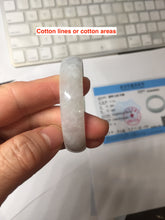 Load image into Gallery viewer, 51.5mm certified Type A 100% Natural icy light green clear white thin style Jadeite jade bangle PH42-9637
