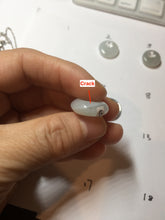 Load image into Gallery viewer, 13.4-16.6mm Type A 100% Natural icy watery light green white gray Jadeite Safety Guardian Button donuts pendant PF21 Add on item

