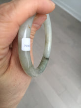 Load image into Gallery viewer, 53.3mm certified 100% natural Type A light green yellow with floating seaweed round cut jadeite jade bangle BM63-6612
