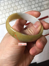 Load image into Gallery viewer, 52.4 mm Certified Type A 100% Natural yellow light green white Jadeite Jade bangle PH166-3808
