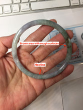 Load image into Gallery viewer, 65.2mm Certified type A 100% Natural light Green purple red (FU LU SHOU)white round cut Jadeite bangle PB307-0167

