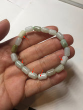 Load image into Gallery viewer, 9.9-10.5mm size 52-54mm 100% natural type A light green jadeite jade beads bracelet PC54
