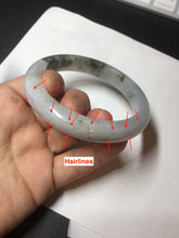 Load image into Gallery viewer, 57.8mm Certified Type A 100% Natural icy watery white purple black brown Jadeite Jade bangle BL75-7038
