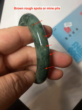 Load image into Gallery viewer, 56.7mm Certified Type A 100% Natural Woodland Green Jadeite Bangle AZ185-0428

